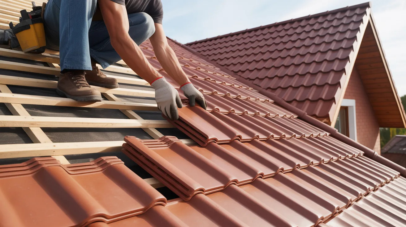 Lägga tegeltak, shingel & betongpannor